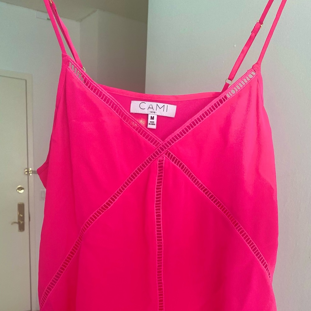Cami NYC hot pink silk camisole NWOT